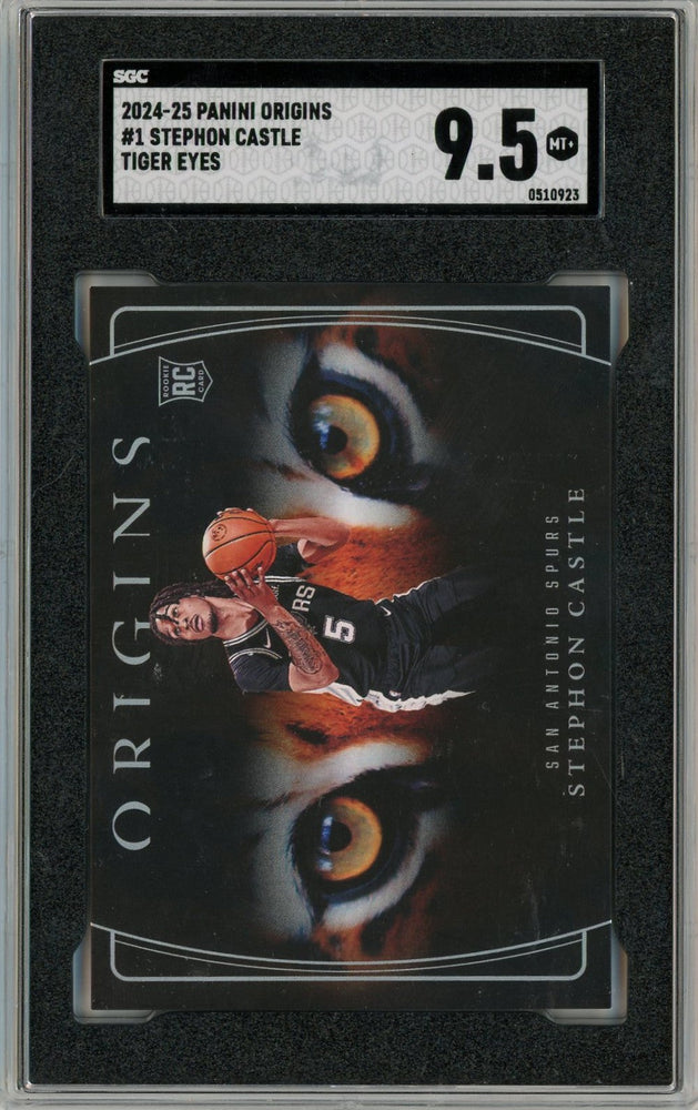 Graded 2024 Panini Origins Stephon Castle #1 Tiger Eyes Case Hit Rookie RC Basketball Card SGC 9.5 (ONLINE ORDER ONLY)