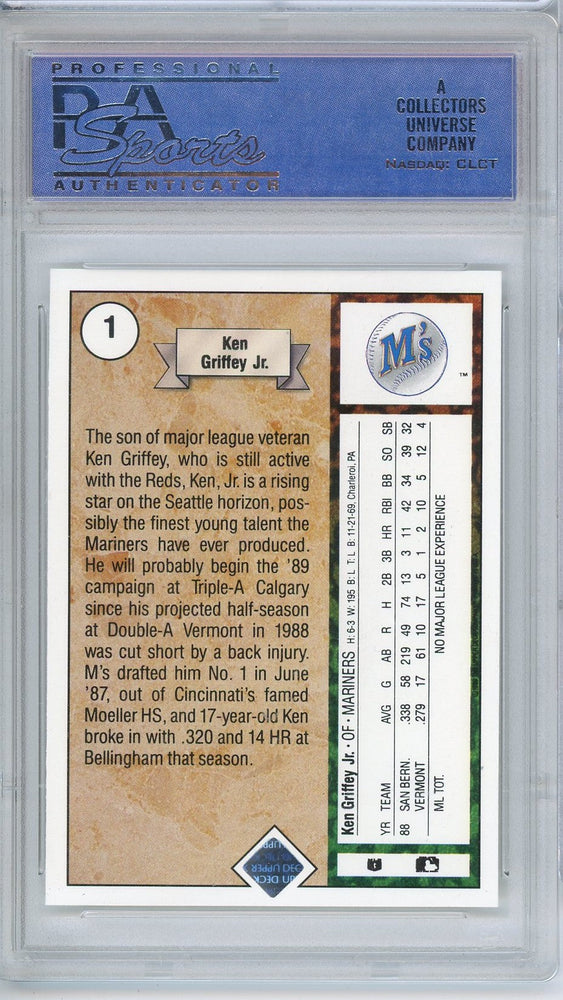 Graded 1989 Upper Deck Ken Griffey Jr #MARINERS Star Rookie Rookie RC Baseball Card PSA 9 Mint (ONLINE ORDER ONLY)