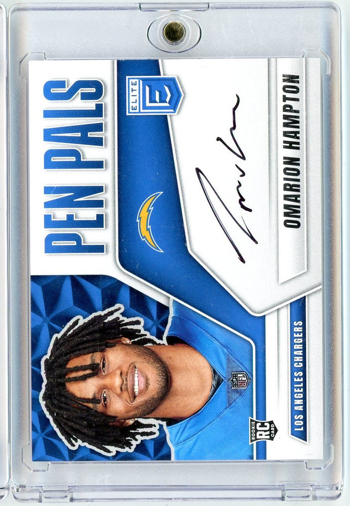 2025 Donruss Elite Pen Pals Omarion Hampton #PPOHA Auto Rookie RC Football Card (ONLINE ORDER ONLY)
