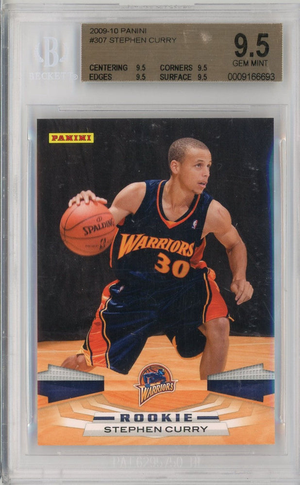 Graded 2009 Panini Stephen Steph Curry #307 Rookie RC Basketball Card BGS 9.5 Gem Mint (ONLINE ORDER ONLY)