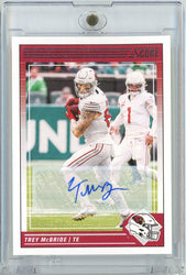 2024 Panini Score Trey McBride #3 Autographed Auto Football Card
