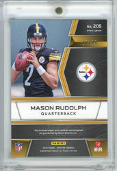2018 Panini Spectra Mason Rudolph #205 /99 Rookie Patch Autographs Rookie RC Football Card
