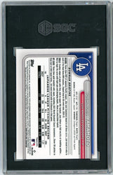 Graded 2024 Topps Bowman Mega Box Yoshinobu Yamamoto #36 Rookie RC Baseball Card SGC 9.5 Mint+ (ONLINE ORDER ONLY)