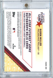 2024 Topps Bowmans Best Aidan Miller #FGRA-AM /99 Futures Game Relic Auto Rookie RC Baseball Card (ONLINE ORDER ONLY)