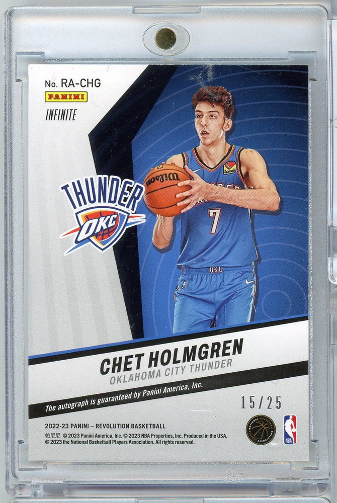 2022 Panini Revolution Chet Holmgren #RACHG /25 Infinite Auto Rookie RC Basketball Card (ONLINE ORDER ONLY)