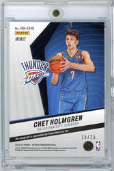 2022 Panini Revolution Chet Holmgren #RACHG /25 Infinite Auto Rookie RC Basketball Card (ONLINE ORDER ONLY)