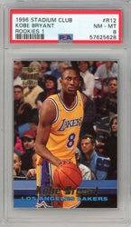 Graded 1996 Stadium Club Kobe Bryant #R12 Rookies 1 Rookie RC Basketball Card PSA 8 NM-MT