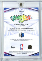 2025 Topps Cooper Flagg #FSCF Future Stars Auto Dallas Mavericks Rookie RC Basketball Card