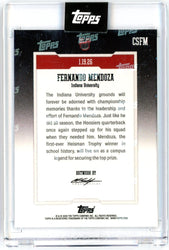 2025 Topps Bowman U Now Fernando Mendoza #CSFM Black Foil /10 Indiana Hoosiers Rookie RC Football Card