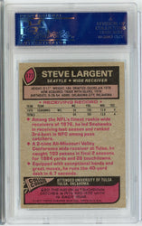 Graded 1977 Topps Steve Largent #177 Seattle Seahawks Rookie RC Football Card PSA 9 Mint