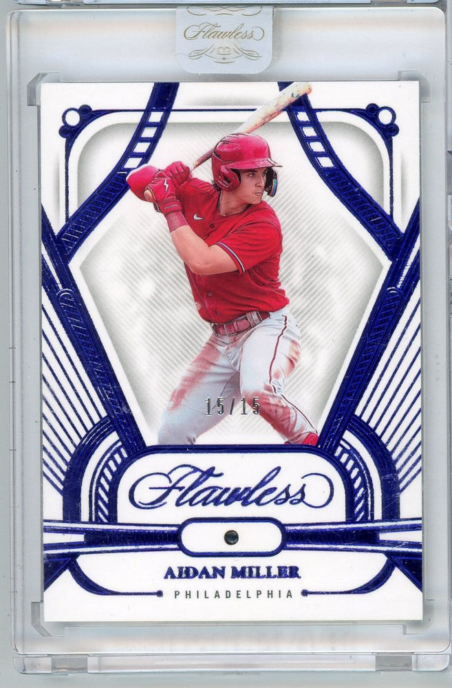 2024 Panini Flawless Aidan Miller #17 15/15 Sapphire Diamond Rookie RC Baseball Card
