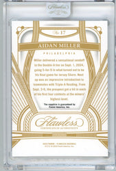 2024 Panini Flawless Aidan Miller #17 15/15 Sapphire Diamond Rookie RC Baseball Card