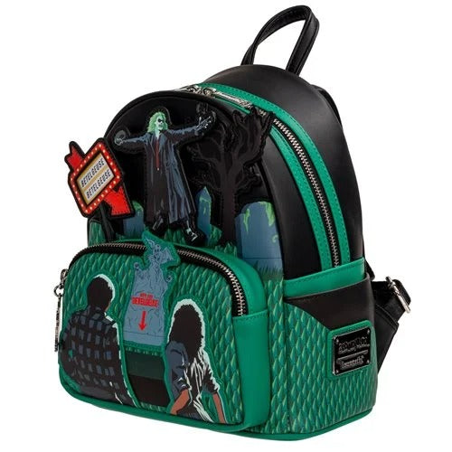 Loungefly Beetlejuice Graveyard Glow-in-the-Dark Mini-Backpack - Entertainment Earth Exclusive (ONLINE ORDER ONLY)