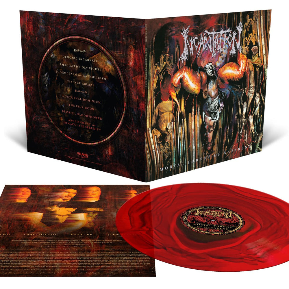 Incantation - Mortal Throne Of Nazarene ("Crushed Ripple" Blood Red Colored Vinyl) [Vinyl] (ONLINE ORDER ONLY)
