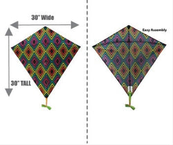 31 Inch Wide WindNSun WindDiamond Stripe Nylon Kite (ONLINE ORDER ONLY)