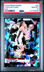 Graded 2024 Panini Prizm Caitlin Clark #22 Ice Rookie RC Basketball Card PSA 10 Gem Mint