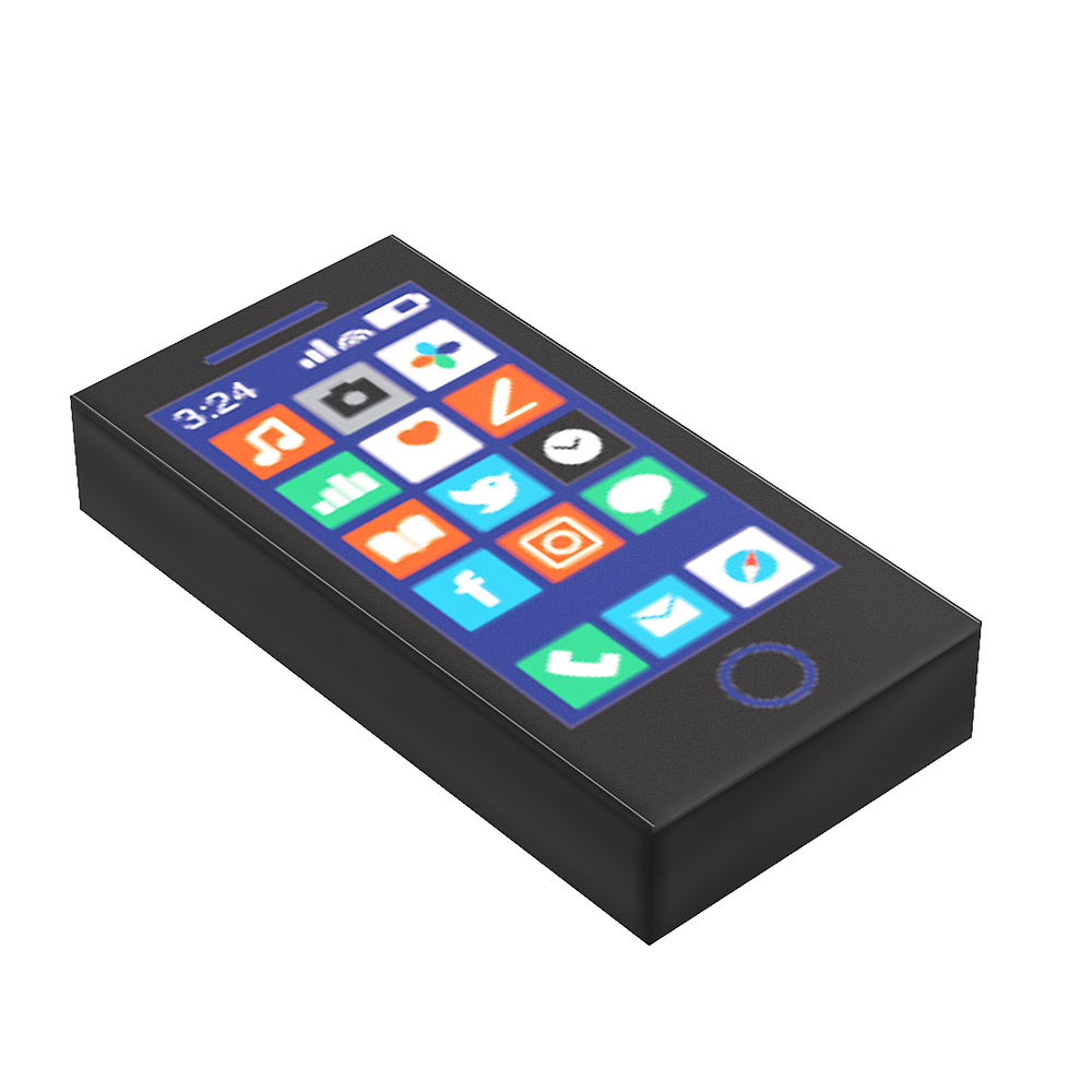 Mobile Phone Tile (1x2 Tile) for Minifigs