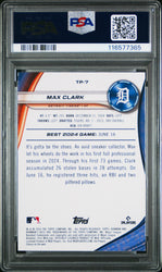 Graded 2024 Topps Bowmans Best Max Clark #TP7 Top Prospects Rookie RC Baseball Card PSA 10 Gem Mint (ONLINE ORDER ONLY)
