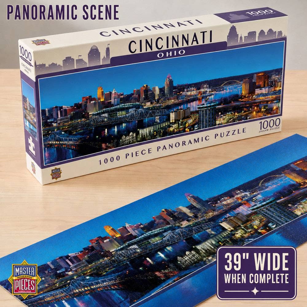 Cincinnati, Ohio 1000 Piece Panoramic Jigsaw Puzzle