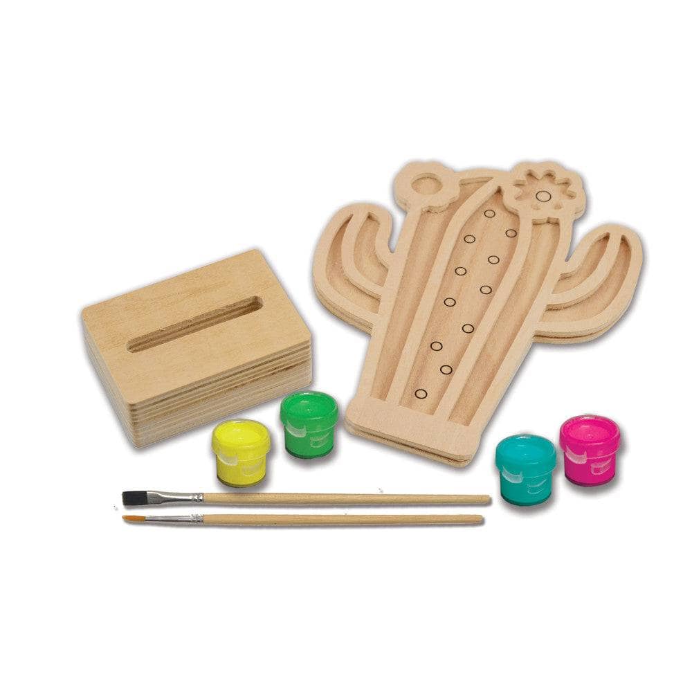 Cactus Wood Craft & Paint Kit