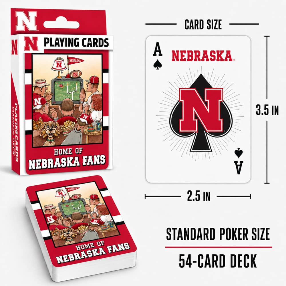 Nebraska Cornhuskers Fan Deck Playing Cards - 54 Card Deck