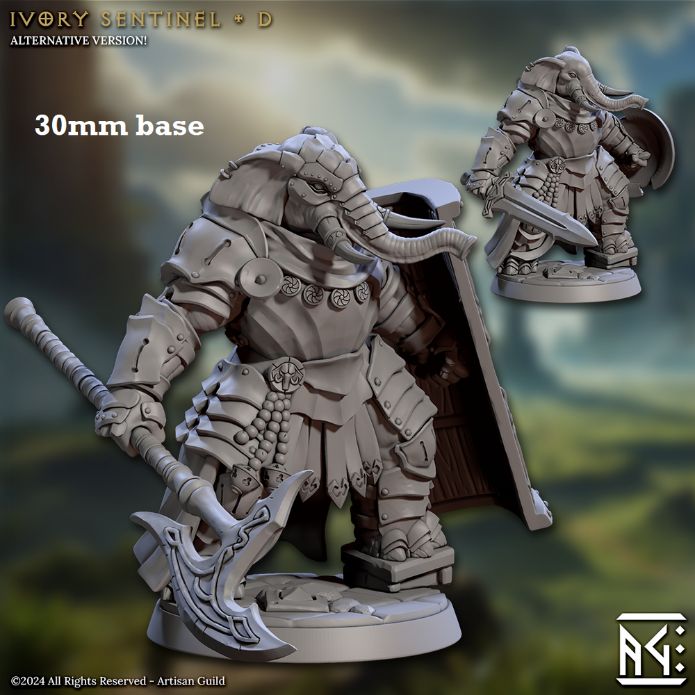 Ivory Sentinel - Sculpt D (Female Loxodon Warrior) (Online Only)
