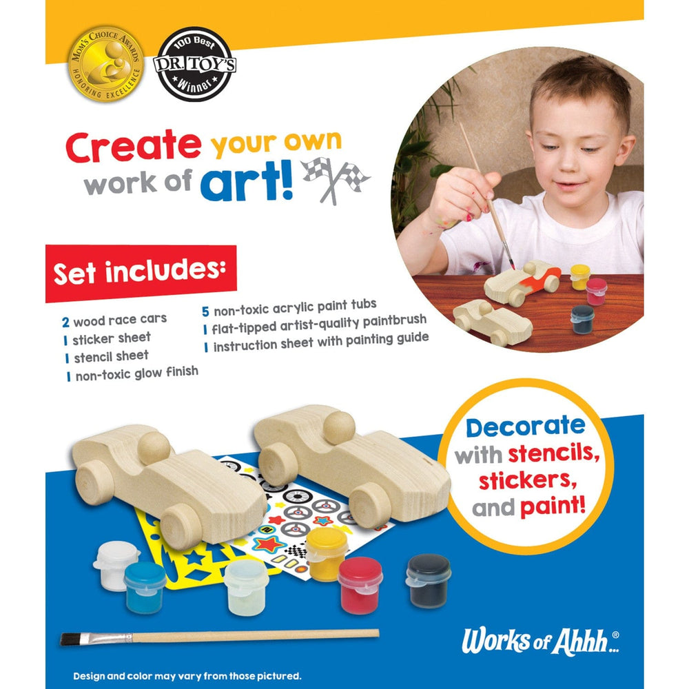 Double Racecars Wood Craft & Paint Kit (ONLINE ORDER ONLY)