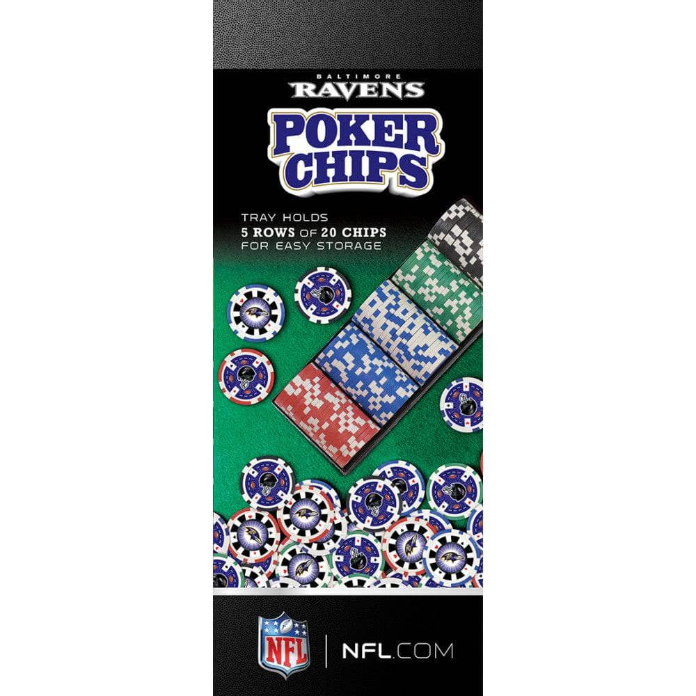 Baltimore Ravens 100 Piece Poker Chips (ONLINE ORDER ONLY)