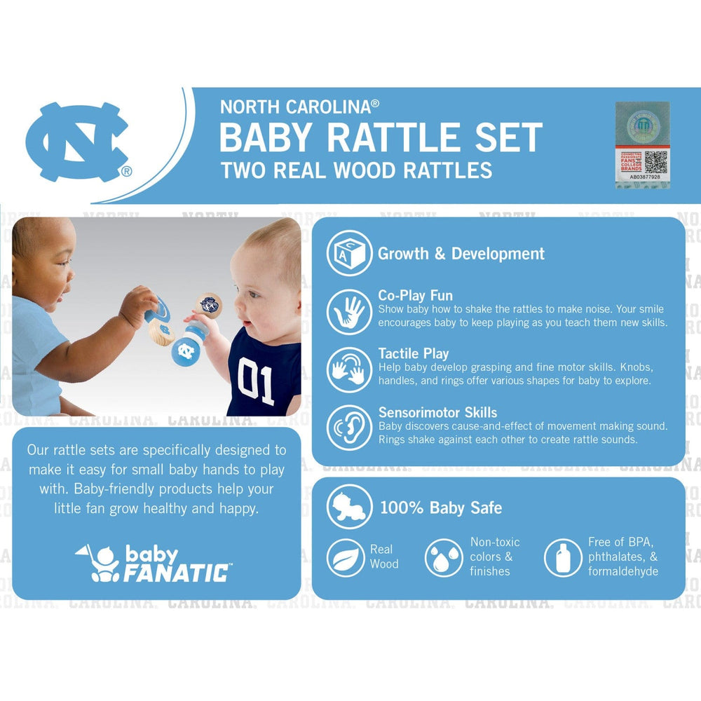 UNC Tar Heels - Baby Rattles 2-Pack (ONLINE ORDER ONLY)