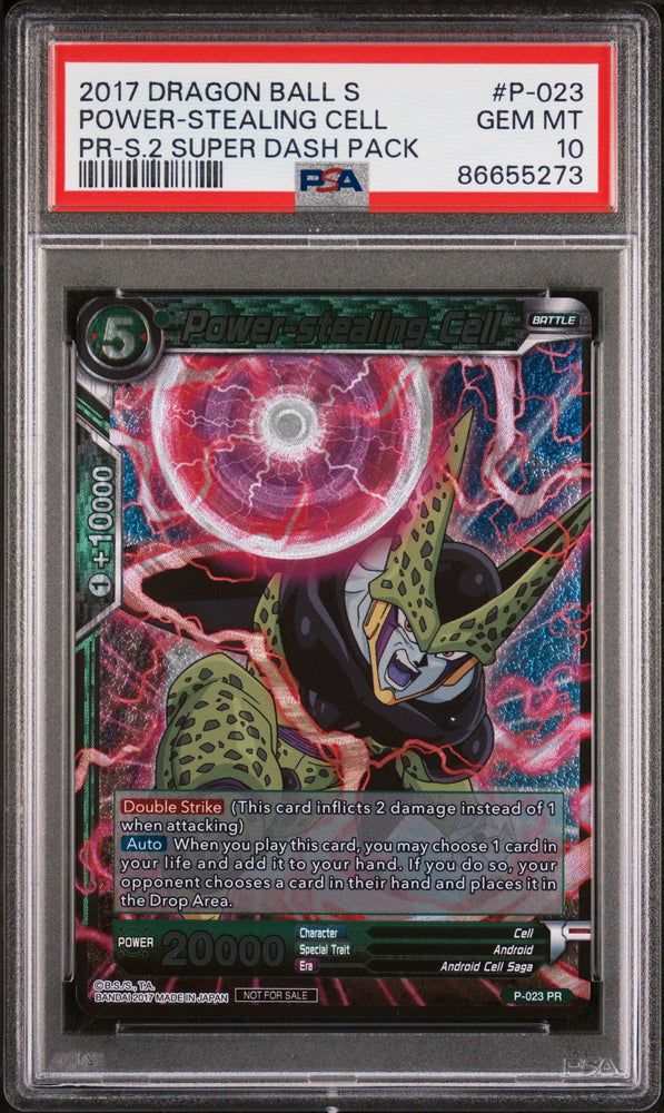 2017 DRAGON BALL SUPER POWER-STEALING CELL #P-023 - PSA 10 (Online Order Only)