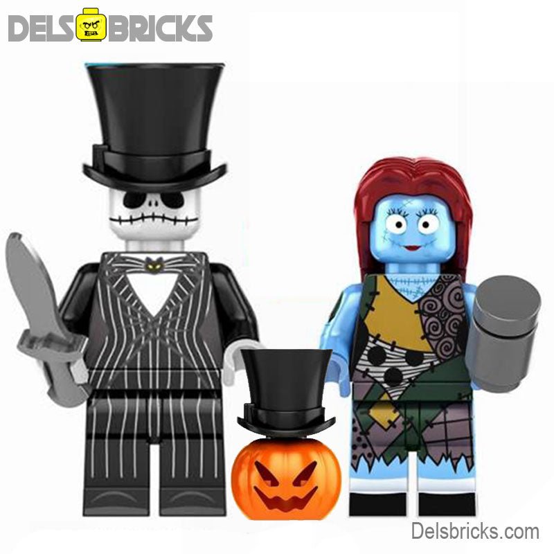 Jack Skellington & Sally Nightmare Before Christmas Lego Minifigures Custom Toys 1 (ONLINE ORDER ONLY)
