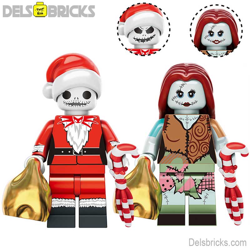 Jack Skellington & Sally Nightmare Before Christmas Lego Minifigures Custom Toys 2 (ONLINE ORDER ONLY)