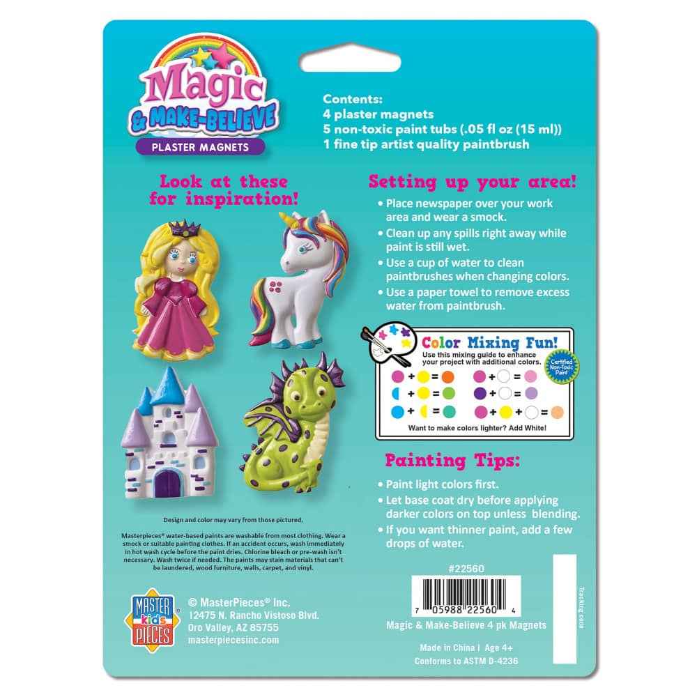 Magic & Make Believe - 6-Pack Plaster Magnets Paint Kit