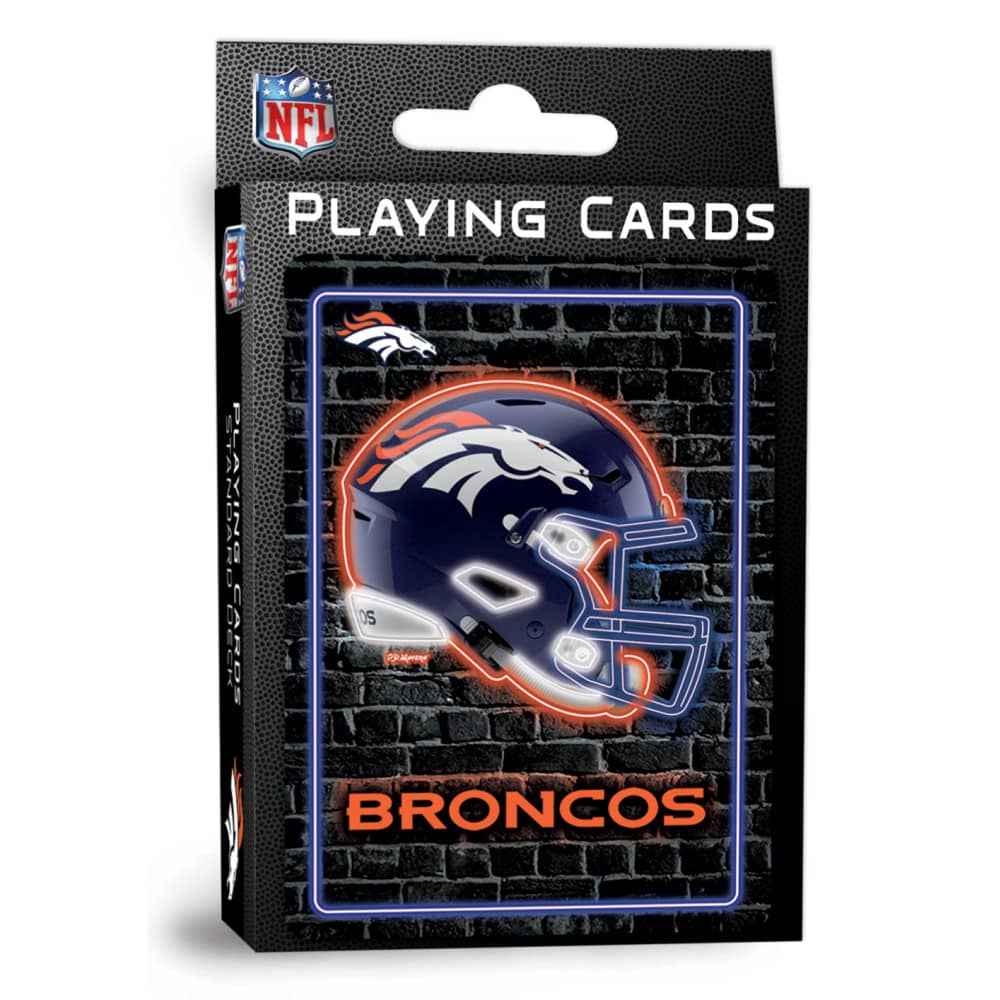 Denver Broncos Neon Playing Cards - 54 Card Deck