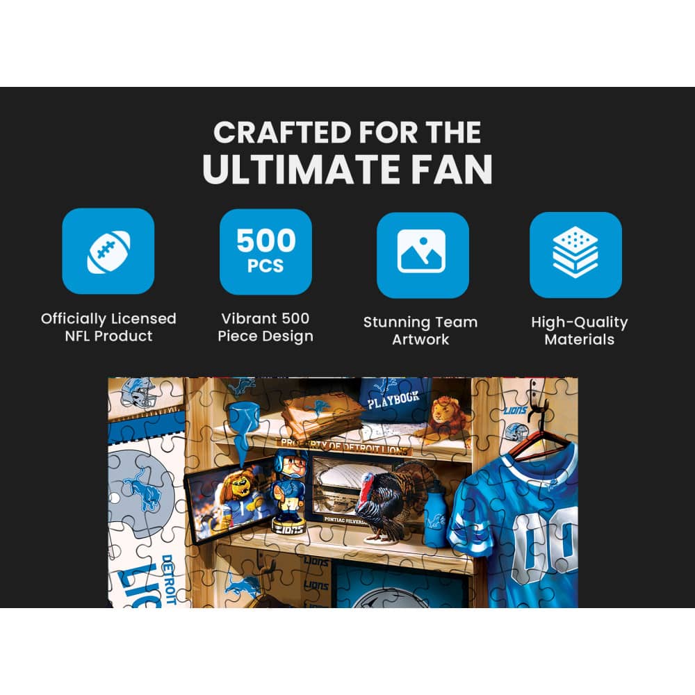 Detroit Lions - Locker Room 500 Piece Jigsaw Puzzle
