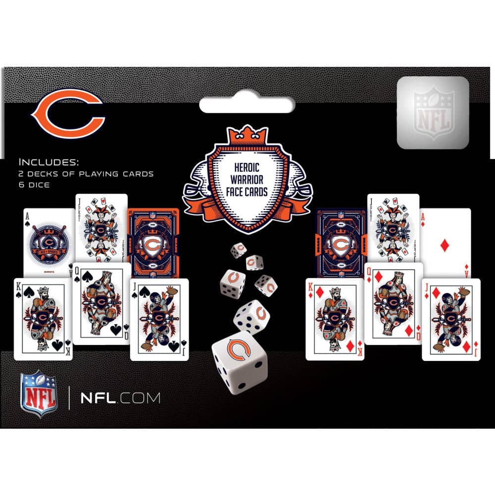 Chicago Bears - 2-Pack Playing Cards & Dice Set