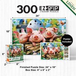 Green Acres - Three Lil' Pigs 300 Piece EZ Grip Jigsaw Puzzle