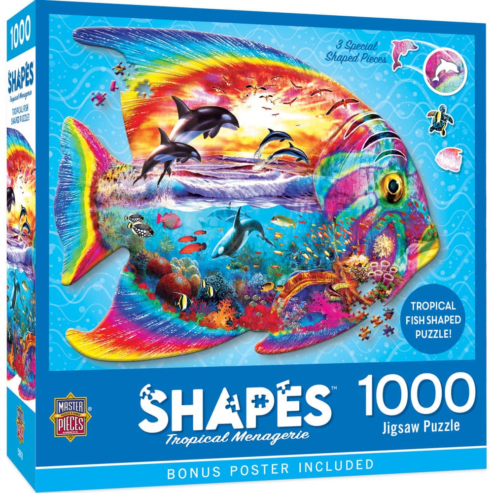 Shapes - Tropical Menagerie 1000 Piece Shaped Jigsaw Puzzle