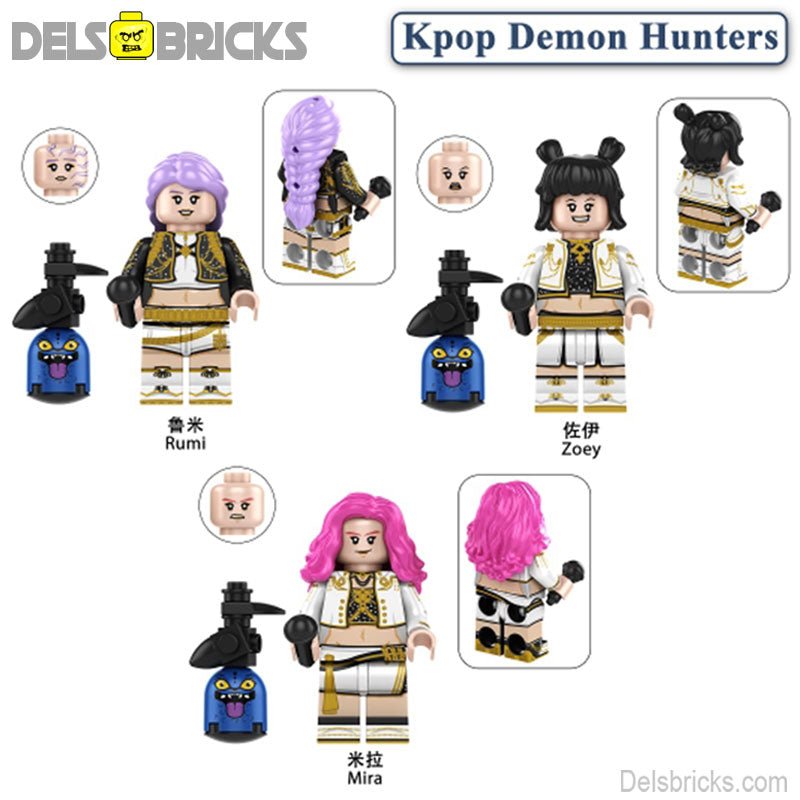 KPOP Demon Hunters set of 3 Anime Lego Minifigures Custom Toys (ONLINE ORDER ONLY)