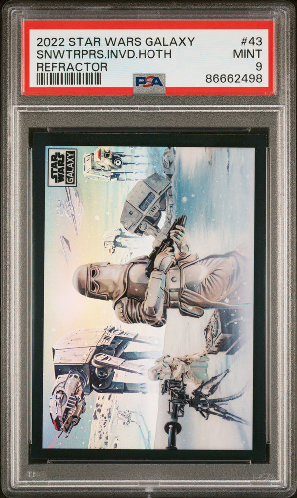2022 TOPPS CHROME STAR WARS GALAXY SNWTRPRS.INVD.HOTH REFRACTOR #43 - PSA 9 (Online Order Only)