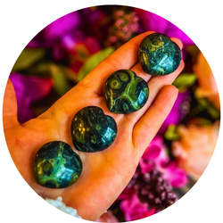 3 cm Kambaba Jasper Hearts for Mothers Day Gifts