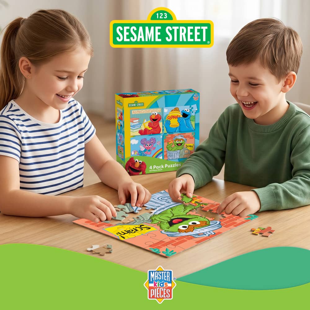 Sesame Street 24 Piece Jigsaw Puzzles 4-Pack