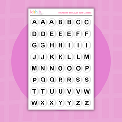 Friendship Bracelet| Bead Letters| DIY Sticker Kit (ONLINE ORDER ONLY)
