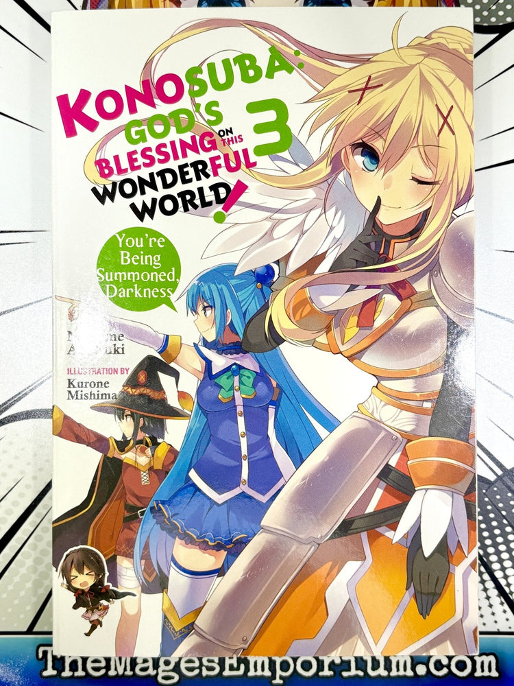 Konosuba God's Blessing on the Wonderful World You're Being Summoned Darkness Vol 3 Light Novel (Online Order Only)
