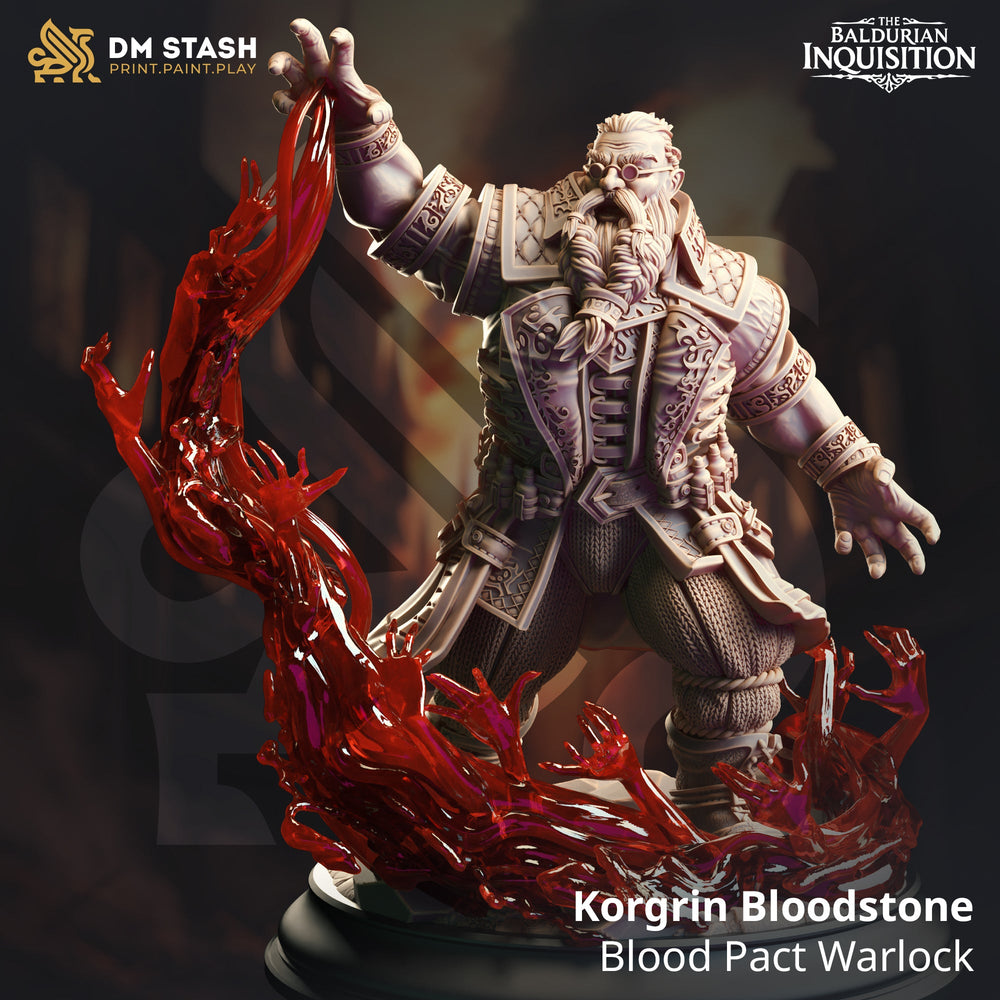 Korgrin Bloodstone, Blood Pact Warlock (Male Dwarf Warlock) (Online Only)