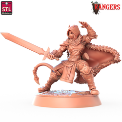 3D Printed STL Miniatures Tiefling Female Ranger Rangers 28 - 32mm War Gaming D&D (Online Only)