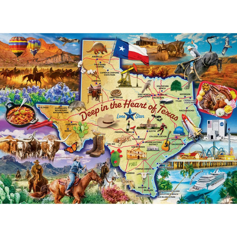 Texas - The Lone Star State 1000 Piece Jigsaw Puzzle