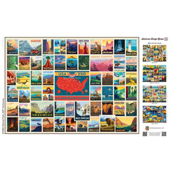 Vintage Posters - National Parks 250th Anniversary 1000 Piece Jigsaw Puzzle