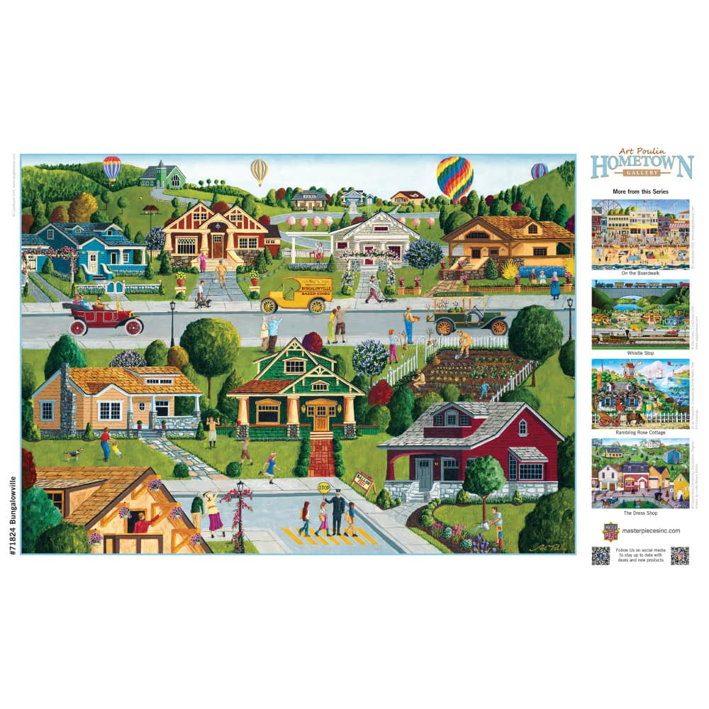 Hometown Gallery - Bungalowville 1000 Piece Jigsaw Puzzle