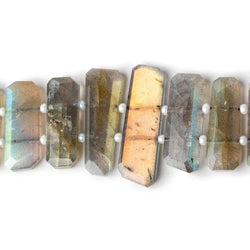Labradorite Double Drilled Faceted Modified Rectangles 8.5 inch 29 pieces (ONLINE ORDER ONLY)